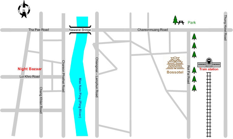 Map for Bossotel ChiangMai